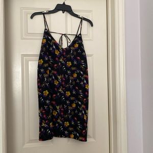 Topshop black flower mini dress